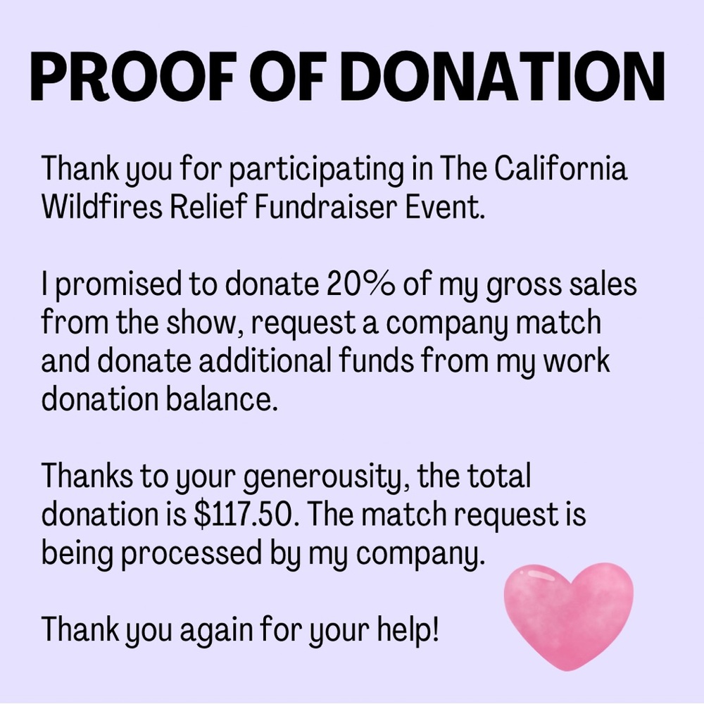 PROOF OF DONATION! - Picture 4 of 6